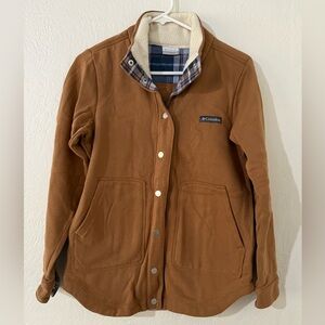 Columbia Fleece Jacket with Blue Plaid Lining